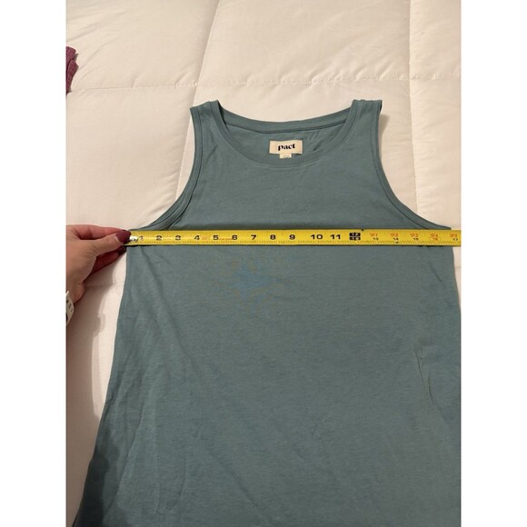 Women’s Pact Organic Cotton Athleisure Lightweight Crewneck Tank Top Green XS - Picture 6 of 7